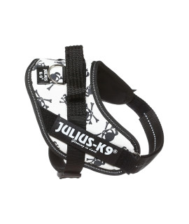 IDc Powerharness, Size: SMini, White with Skull and crossbones