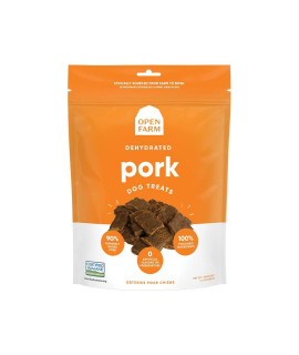 Open Farm Dehydrated Pork Grain Free Dog Treats, Humanely Raised Pork Recipe with Natural Simple Ingredients and No Artificial Flavors or Preservatives, 4.5 oz