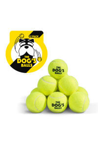 The Dog's Balls, Dog Tennis Balls, 12-Pack Yellow, 2.5 Inches Diameter Dog Toy, Strong Dog & Puppy Ball for Training, Play, Exercise & Fetch