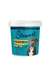 Stewart Freeze Dried Dog Treats, Chicken Breast, Grain Free & Gluten Free, 3 Ounce Resealable Tub, Single Ingredient, Made in USA, Dog Training Treats