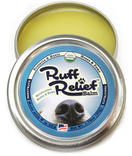Pawstruck Natural Ruff Relief Wax Balm for Dogs - Moisturizes, Protects, and Heals Noses & Paws - USDA Organic, Made in USA, Non-Toxic, Hypoallergenic - 1.75 oz