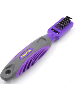 Hertzko Dog Mat Remover - Grooming Comb, Mat Remover for Cats, Dogs, Small Animals - Dematting Tool, Dog Brush for Tangles & Knots for Long Haired Dogs, Short Haired Dogs, and Rabbit Bedding (Small)