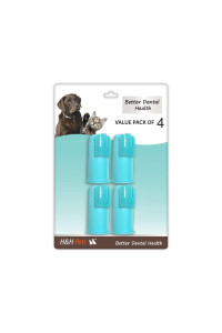 Professional Dog Finger Toothbrush by H&H Pets,Pack of 4