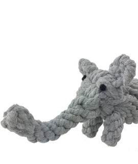 Aduck Pet Puppy Dog Cotton Rope Chew Toys for Teeth Cleaning, Elephant Design