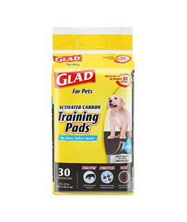 Glad for Pets Black Charcoal Puppy Pads Puppy Potty Training Pads That ABSORB & NEUTRALIZE Urine Instantly New & Improved Quality Dog Training Pads, 30 count
