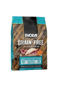 Evolve Grain Free Deboned Duck, Sweet Potato, and Venison Dog Food, 11lb