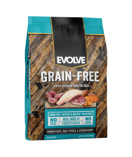 Evolve Grain Free Deboned Duck, Sweet Potato, and Venison Dog Food, 11lb