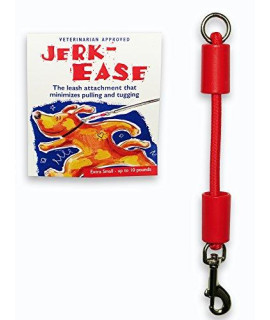 JERK-EASE BUNGEE DOG LEASH EXTENSION - Patented Shock Absorber Attachment Protects You and Your Dogs - Works with ANY Leash & Collar or Harness - a MUST for Retractable Leashes - PICK SIZE/COLOR BELOW