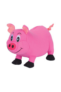 Tender-Tuffs Big Shots - Tough Plush Dog Toys for Large Breeds - Plump Pink Pig