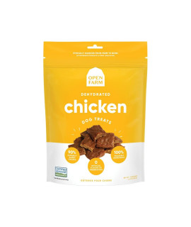 Open Farm Dehydrated Chicken Grain-Free Dog Treats, Humanely Raised Chicken Recipe with Natural Simple Ingredients and No Artificial Flavors or Preservatives, 4.5 oz