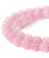 MJDcB 7A Pure Natural Rose Quartz Beads Round Loose Beads for Jewelry Making DIY Bracelet 15 (8mm)
