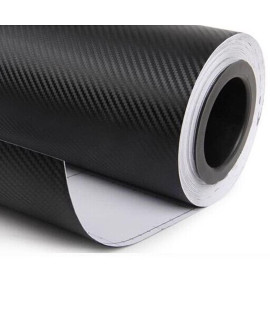 DIYAH 3D Black carbon Fiber Film Twill Weave Vinyl Sheet Roll Wrap DIY Decals (36 X 60 3FT X 5FT)