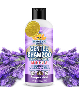 Bodhi Dog Premium Gentle Shampoo Soothing & Ultra Gentle Puppy Shampoo Aloe Vera and Lavender Oil Natural Moisturizing Pet Wash for Puppies, Dogs and Cats (17 Fl Oz)