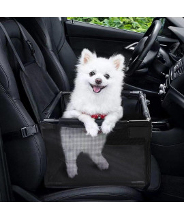 GENORTH Dog Car Seats for Small Dogs,Upgrade Dog Booster Seat with PVC Frame Construction,Folding Puppy Car Seat for Small Pets