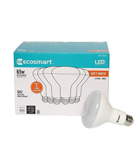 Ecosmart LED Technology Soft White 65W 85W Replacement Dimmable Light Bulb 6 Pack BR30 1001 729 291