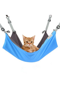 CUSFULL Cat Hammock Bed Comfortable Hanging Pet Hammock Bed for Cats/Small Dogs/Rabbits/Other Small Animals 22 x17 in (Blue)