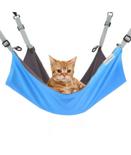 CUSFULL Cat Hammock Bed Comfortable Hanging Pet Hammock Bed for Cats/Small Dogs/Rabbits/Other Small Animals 22 x17 in (Blue)