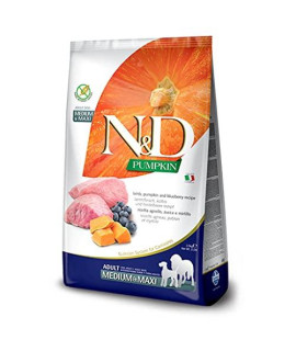 Farmina - Natural & Delicious Pumpkin grain-Free Lamb & Blueberry Dry Dog Food, 264lb Bag