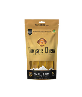 Dogsee Chews Small 100% Natural Himalayan Yak Chews Smoke Dried Long Lasting Healthy Treats for Active Chewers Helps Fight Plaque & Tartar (3 Bars)