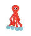 Snuggle Puppy Tender-Tuffs Tug - Extra Large Stretchy Orange Octopus Tough Dog Toy - Great for Fetch and Durable for Tug of War