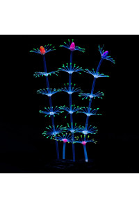 Uniclife Strip Coral Plant Ornament Glowing Effect Silicone Artificial Decoration for Fish Tank, Aquarium Landscape - Green