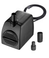 LYQILY 210GPH Ultra Quiet 800L/H 15W Submersible Water Pump with 5.2ft High Lift for Fountains, Hydroponics, Ponds, Aquariums, Fish Tank