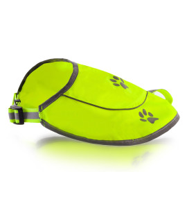 Dog Safety Reflective Vest -Hunting Waterproof Yellow Vest for Best Visibility at Day and Night with Clasp, Connectors Comfortable Adjustable Size, XS S M L XL XXL Orange Color (S, Orange)