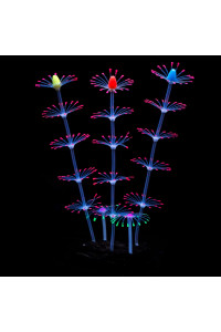Uniclife Strip Coral Plant Ornament Glowing Effect Silicone Artificial Decoration for Fish Tank, Aquarium Landscape - Pink