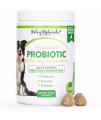 Deley Naturals Probiotics for Dogs - 120 Grain Free Chicken Soft Chews - 4 Billion CFU's, Digestive Enzymes, Prebiotics - Dog Allergies, Diarrhea, Bad Dog Breath, Constipation, Gas, Yeast- Made in USA