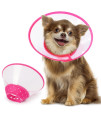 Vivifying Pet Cone for Cats and Small Dogs, 3 Size of Adjustable 5.7-8in Lightweight Recovery Elizabethan Collar for Cats, Puppies and Mini Dogs (Pink)