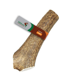 Elkhorn Premium Chews - Large Whole Single Pack (for 35-65 lb Dogs) Premium Grade Elk Antler for Dogs (1 Piece) Sourced in The USA