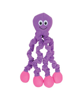 SmartPetLove Snuggle Puppy Tender-Tuffs Tug - Extra Large Stretchy Purple Octopus Tough Dog Toy - Great for Fetch and Durable for Tug of War