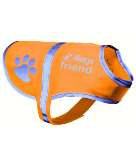 4LegsFriend Dog Safety Reflective Vest 5 Sizes - High Visibility for Outdoor Activity Day and Night, Keep Your Dog Visible, Safe from Cars & Hunting Accidents Blaze Orange