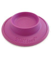 STAYbowl Pet Food and Water Bowl for Cats, Toy Breed Dogs, Bearded Dragons, Turtles, and Small Pets (3/4 Cup in Four Colors (Lilac (Purple))