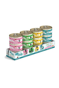 Weruva Cats in The Kitchen, Kitchen Cuties Variety Pack, Wet Cat Food, 3.2oz Can (Pack of 12)