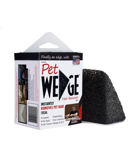 Pet Wedge & Mini- Pocket Pet Wedge Hair Remover - Can instantly remove pet hair and other debris from the tightest places.