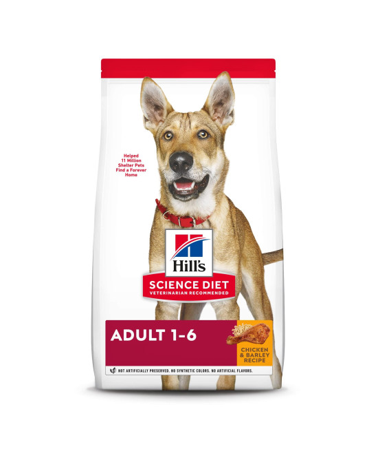 Hill's Pet Nutrition Science Diet Dry Dog Food, Adult, Chicken & Barley Recipe, 35 lb. Bag