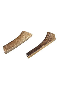 Elkhorn Premium Chews - Small Split Twin Pack (for 0-20 lb Dogs and Puppies) Premium Grade Elk Antlers for Dogs (2 Pieces) Sourced in The USA