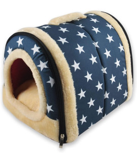 ANPPEX Igloo Dog House, Portable cat Igloo Bed with Removable cushion, 2 in 1 Washable cozy Dog Igloo Bed cat cave, Foldable Non-Slip Warm for Pets Puppy Kitten Rabbit