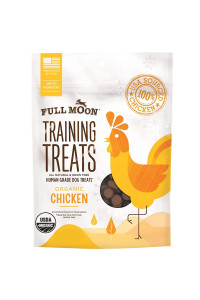 Full Moon USDA Organic Chicken Training Treats Healthy All Natural Dog Treats Human Grade 175 Treats 6 Ounce (Pack of 1)