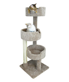 New Cat Condos 52 Deluxe Cat Tree, Brown, Large