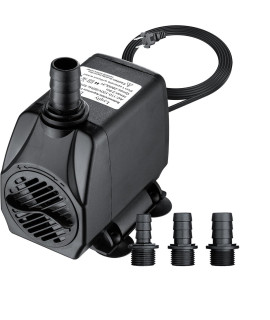 LYQILY 740GPH Ultra Quiet 2800L/H 55W Submersible Water Pump with 8.5ft High Lift for Fountains, Hydroponics, Ponds, Aquariums, Fish Tank
