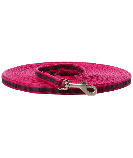 Julius-K9 218gM-PN-1 color and gray Super-grip Leash Without Handle, Pink-gray, 14 mm x 1 m