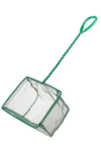Pawfly 6 Inch Aquarium Fish Net Large Nylon Fishing Nets with Plastic Handle for Fish Tank, Green