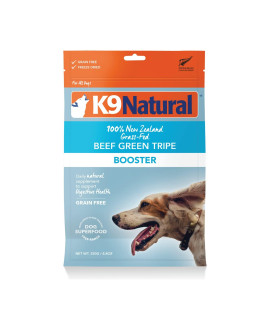K9 Natural Grain-Free Freeze-Dried Dog Food Supplement Booster, Beef Green Tripe 8oz