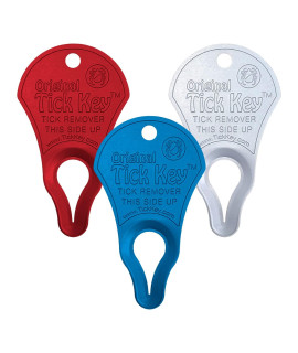 The Original Tick Key -Tick Removal Device - Portable, Safe and Highly Effective Tick Removal Tool - 3 Pack (USA)