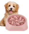Slow Feeder Bowl,DotPet Fun Interactive Feeder Bloat Stop Dog Bowl Preventing Feeder Anti GulpingDrink Water Bowl Fan Shape Healthy Eating Diet for Puppy Dog Pet (Pink)