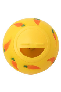 Niteangel Treat Ball, Snack Ballfor Guinea Pigs, Rabbits, Hedgehogs and Other Small Pets (Small, Yellow)