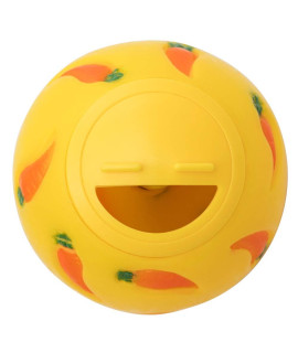 Niteangel Treat Ball, Snack Ballfor Guinea Pigs, Rabbits, Hedgehogs and Other Small Pets (Small, Yellow)