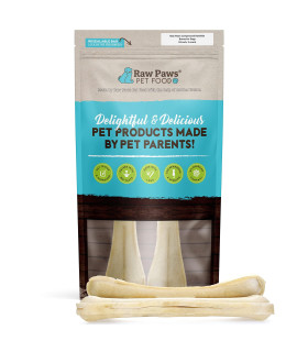 Raw Paws Compressed Rawhide Bones for Dogs, 10-inch, 2-Count - Packed in USA - Long Lasting Dog Chews - Natural Pressed Rawhide Chews - Large Dog Bones - Raw Hides Large Dogs & Aggressive Chewers